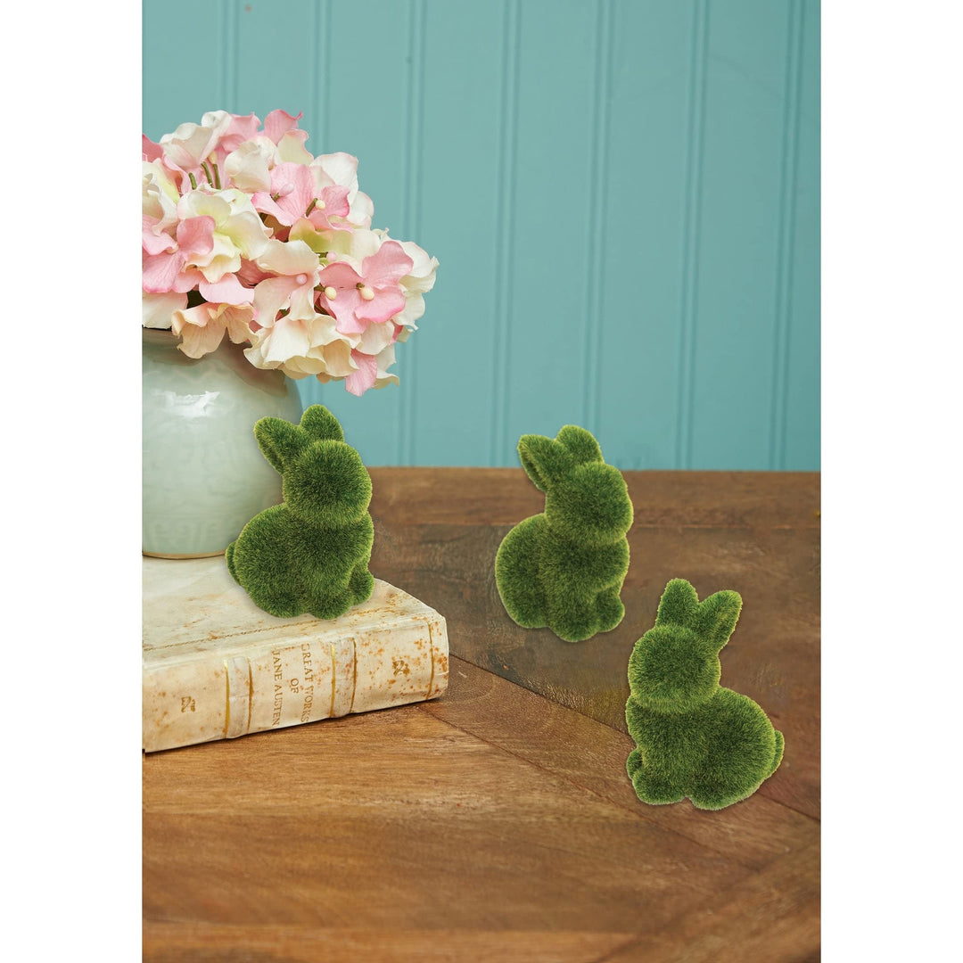 Moss Bunnies Figurine in Box Set of 12 6.1" X 4.1" 2.2" Multi Color Classic - Diamond Home USA