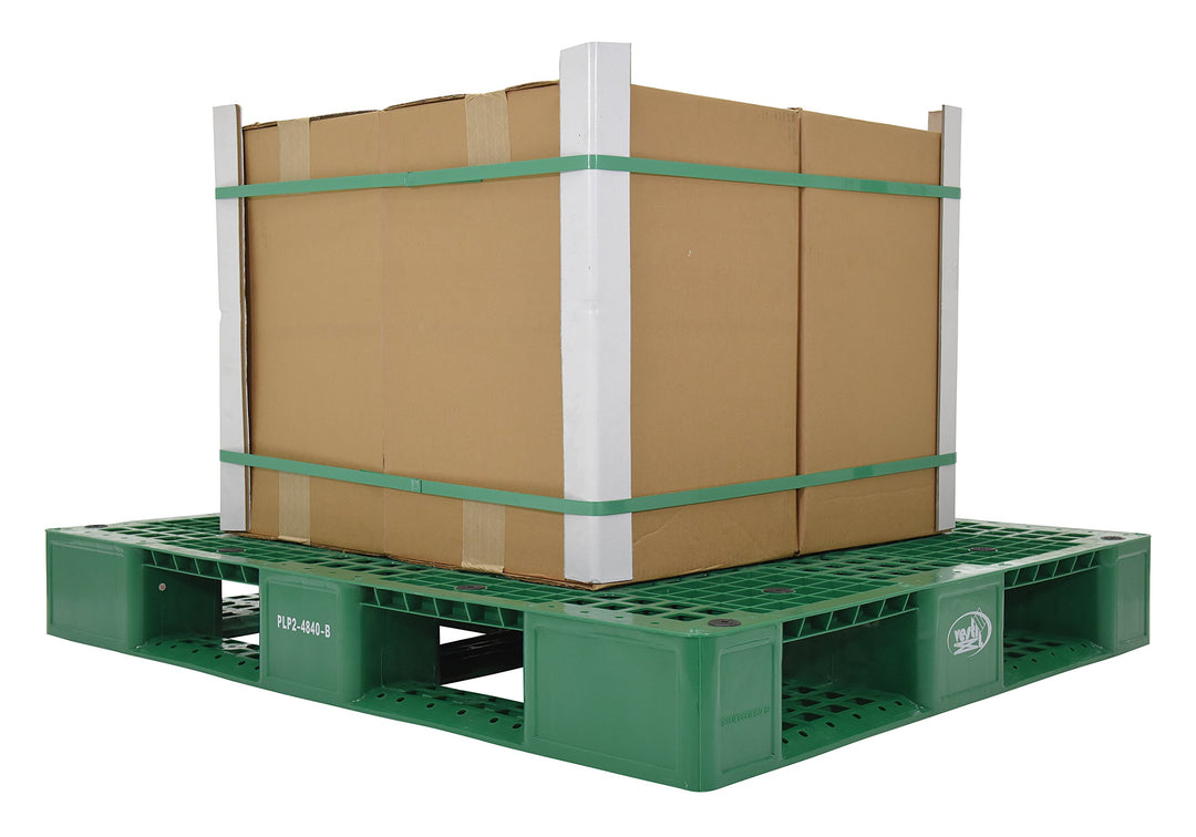 Vestil PLP2-4840-GREEN Polyethylene Pallet with 4 Way Entry 8000 lbs Capacity 40 - Diamond Home USA