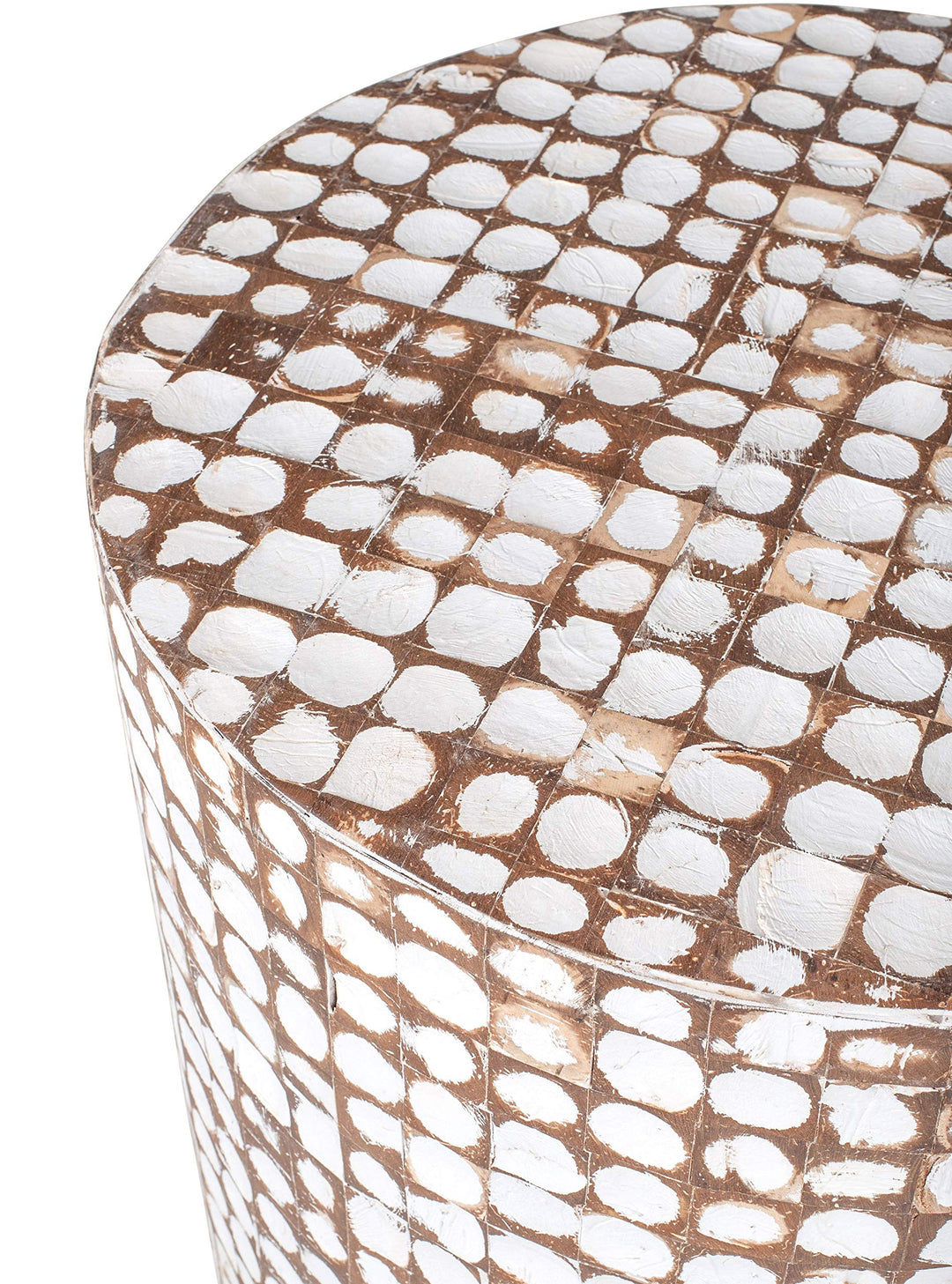 East at Main Simon end table White - Diamond Home USA