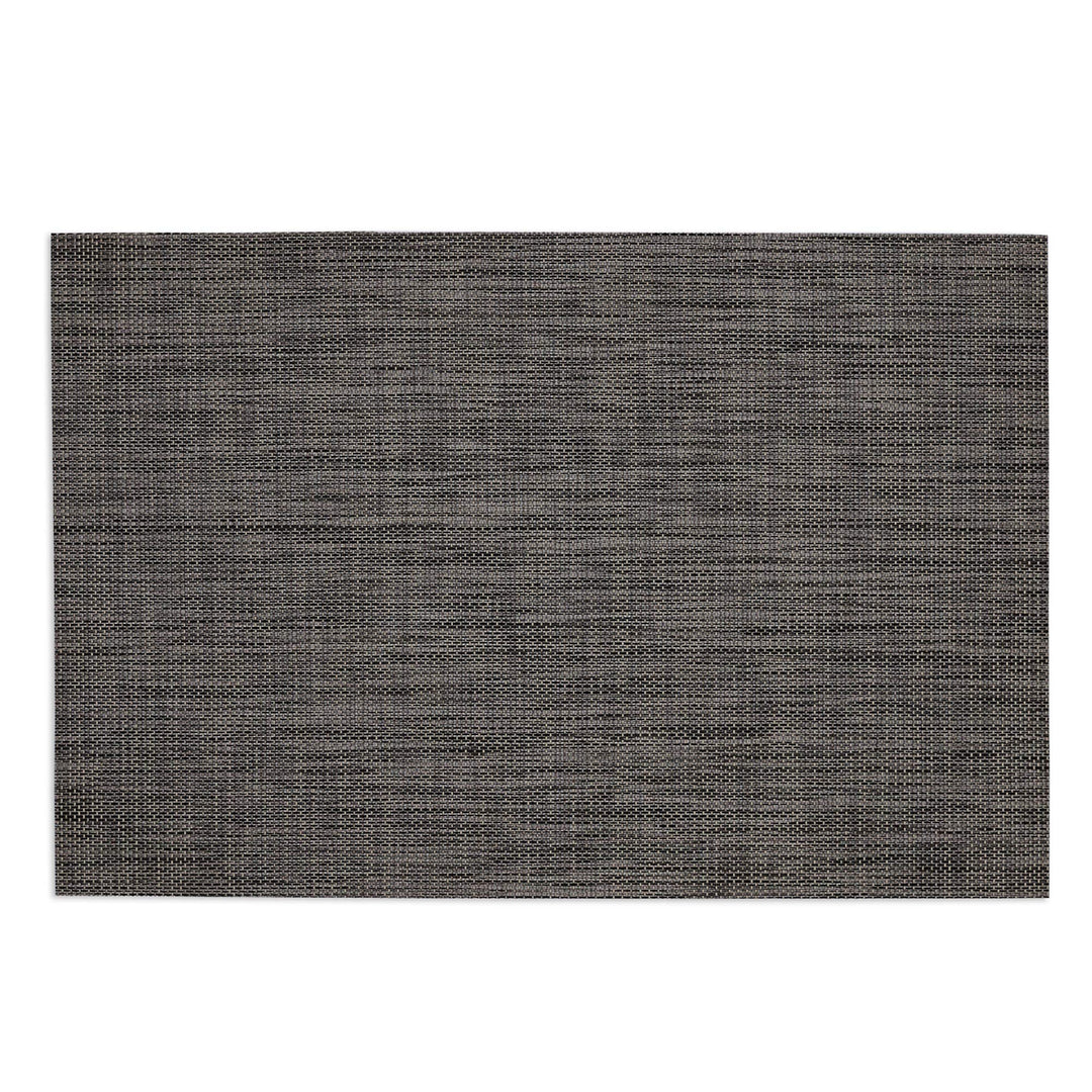 CC Home Furnishings Set of 6 Charcoal Gray and Black Tweed Rectangular Placemats - Diamond Home USA
