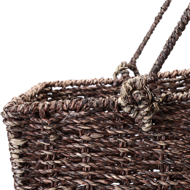 Villacera 14-Inch Wicker Stair Case Basket with Handles|Handmade Woven - Diamond Home USA