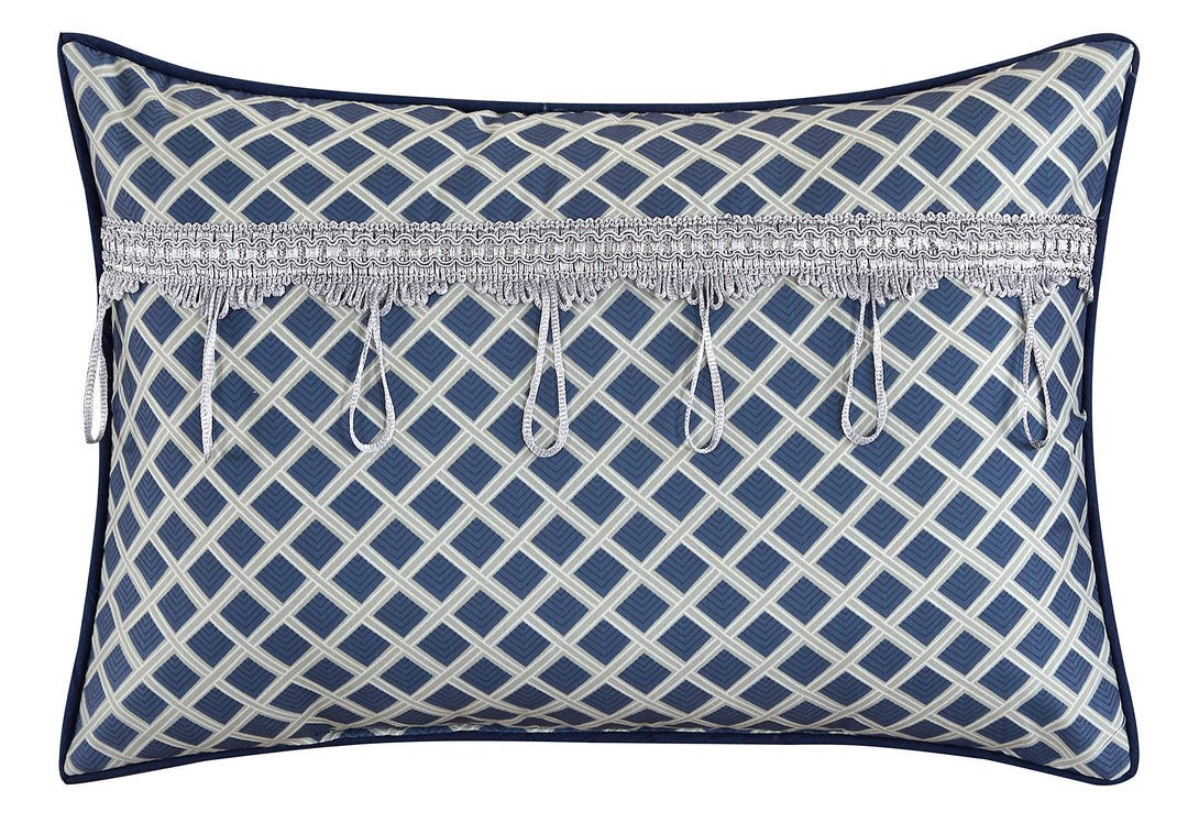 Stratford Park Emma 7-Piece Comforter Set California King Navy - Diamond Home USA