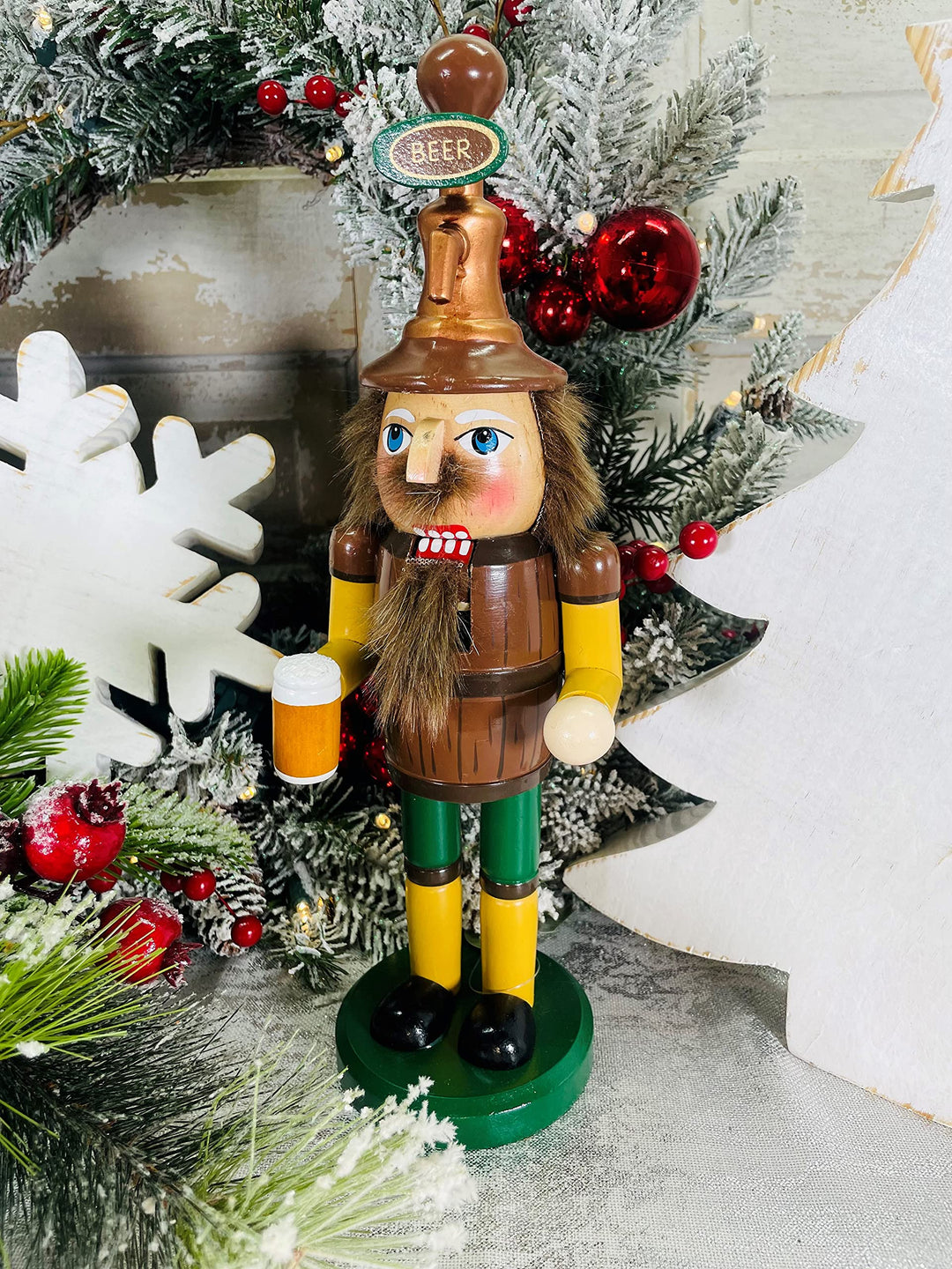 Santa's Workshop 70784 Beer Meister Nutcracker 14" - Diamond Home USA