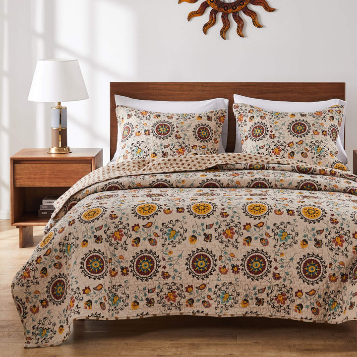 Greenland Home 2-Piece Andorra Quilt Set Twin Multicolor