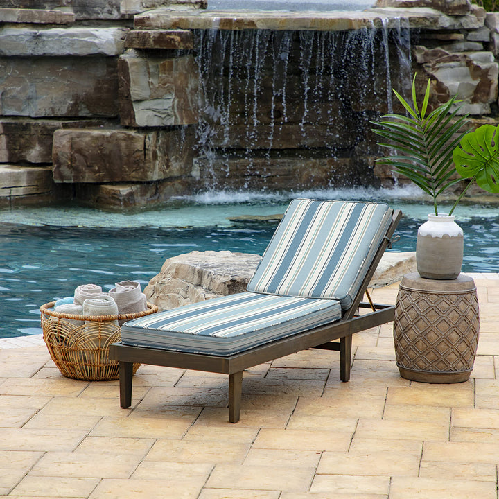 Arden Selections ProFoam Essentials Outdoor Chaise Lounge Cushion 72 x 21 French - Diamond Home USA