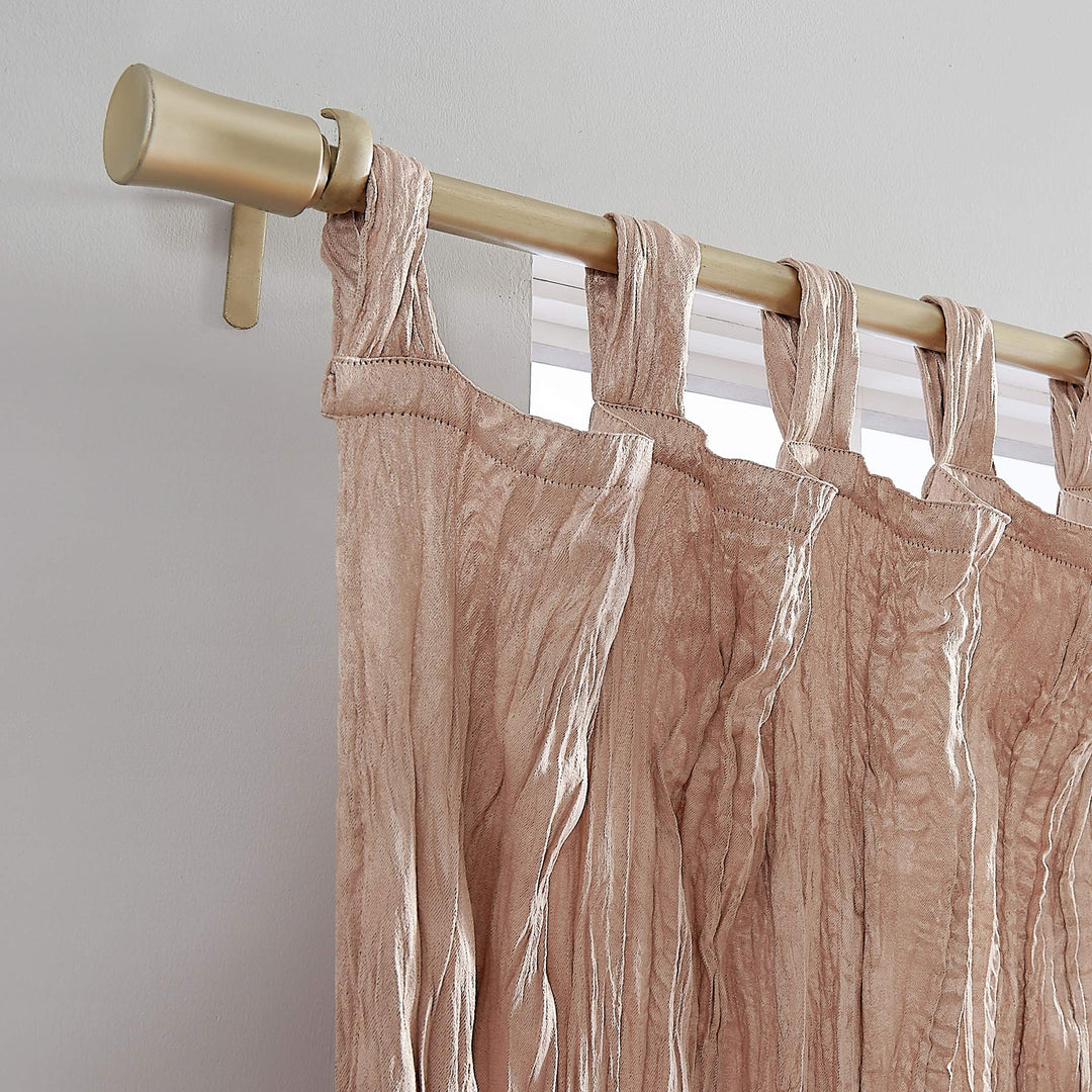 No. 918 Odelia Distressed Velvet Tab Top Curtain Panel, Single Panel