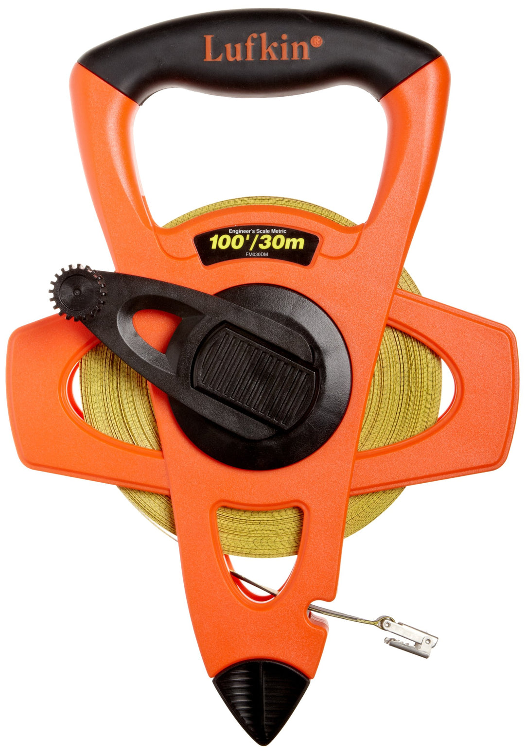 Lufkin FM030DM 13mm (1/2") x 30m (100') Engineer's Hi-Viz Orange Fiberglass Tape