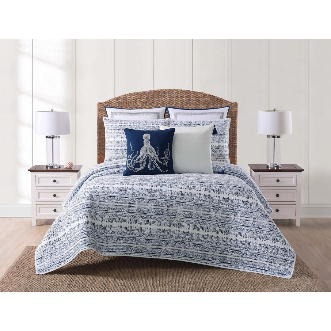 Oceanfront Resort QS2358TXL-2300 2 Piece Reef Point Printed Quilt Set Twin XL Twin XL/Twin - Twin XL - 2 Piece