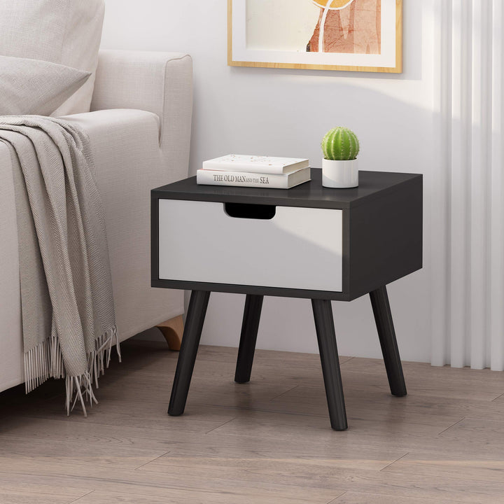 Christopher Knight Home Leila End Table Black White 15.5 in x 15.5 in x 16.75 in - Diamond Home USA
