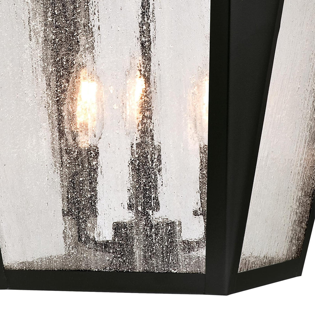 Three-light Outdoor Matte Black Finish with Washed Copper Accents and Clear - Diamond Home USA