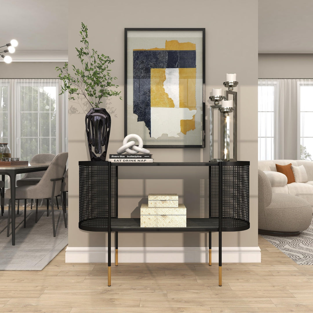 Silver Stainless Steel Open Frame Geometric Candelabra with Various Rectangles - Diamond Home USA