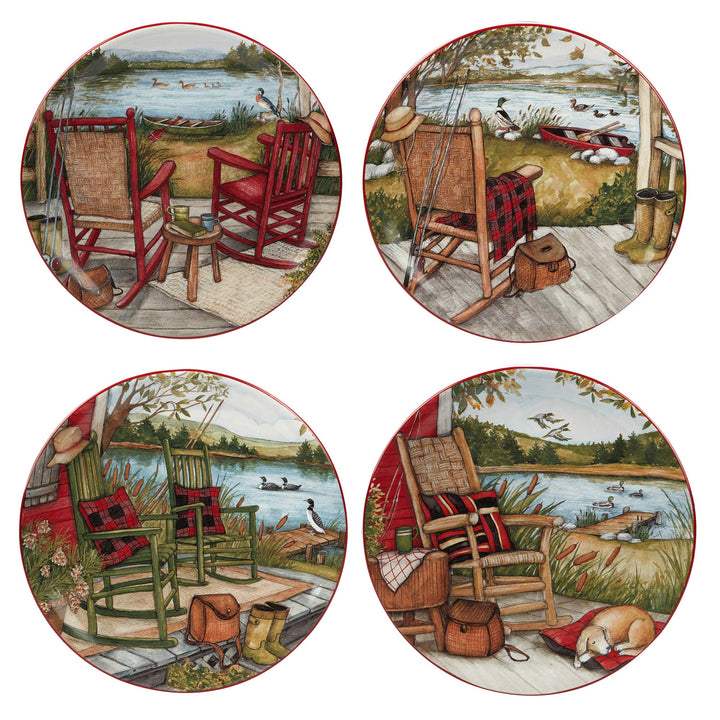 Certified International Lake Retreat 16 pc Dinnerware Set Service for 4. - Diamond Home USA
