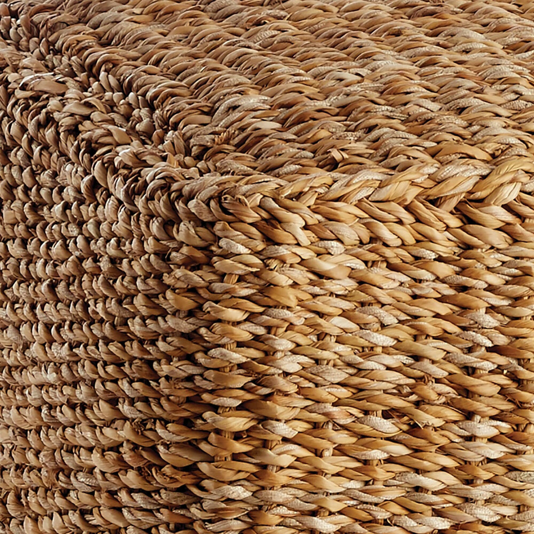 Seagrass Square Pouf Natural Classic Rattan
