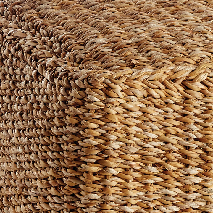 Seagrass Square Pouf Natural Classic Rattan