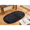 Better Trends Chenille Tweed Braid Collection is Durable and Stain Resistant 60" x 96" Oval - Black & Gray