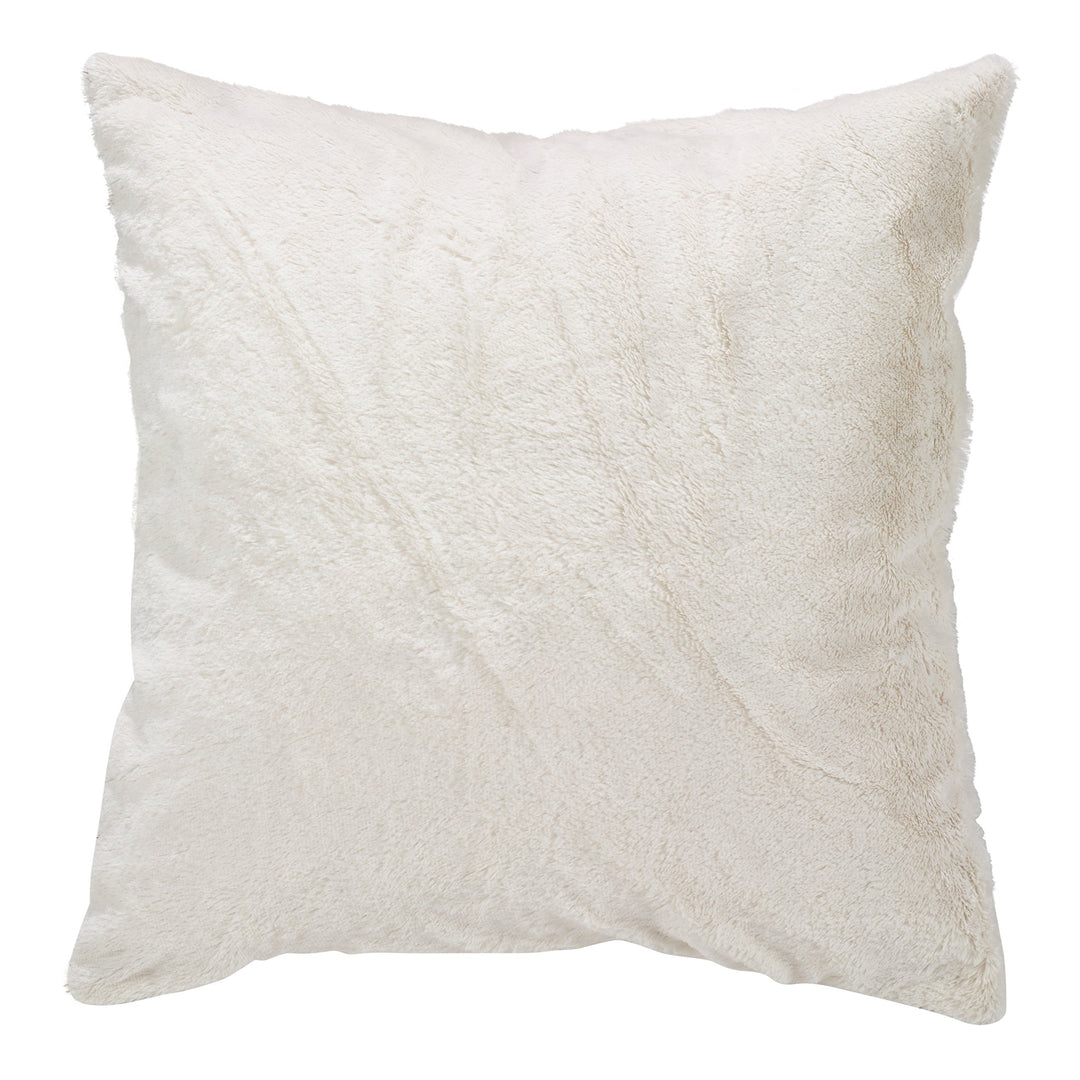 Faux Fur With Brushed Metallic Foil Print Down Filled Throw Pillow