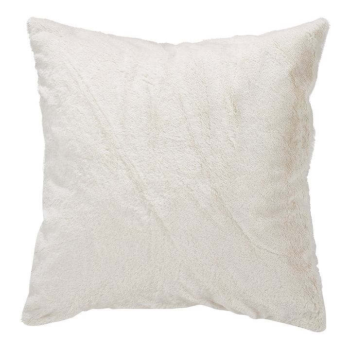 Faux Fur With Brushed Metallic Foil Print Down Filled Throw Pillow