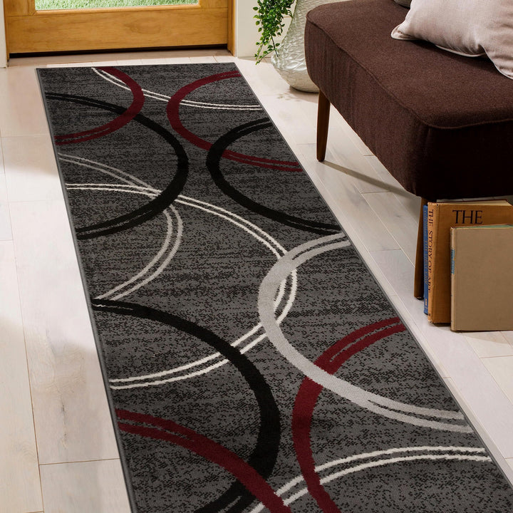 Rugshop Contemporary Abstract Circles Design Area Rug