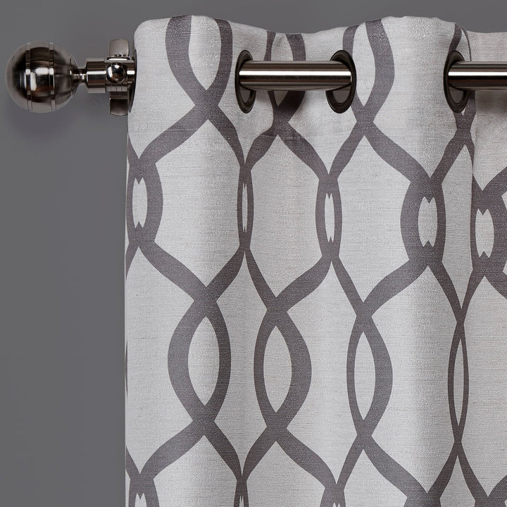 2 Piece Inch Diamond Curtains Panel Pair Set Dark