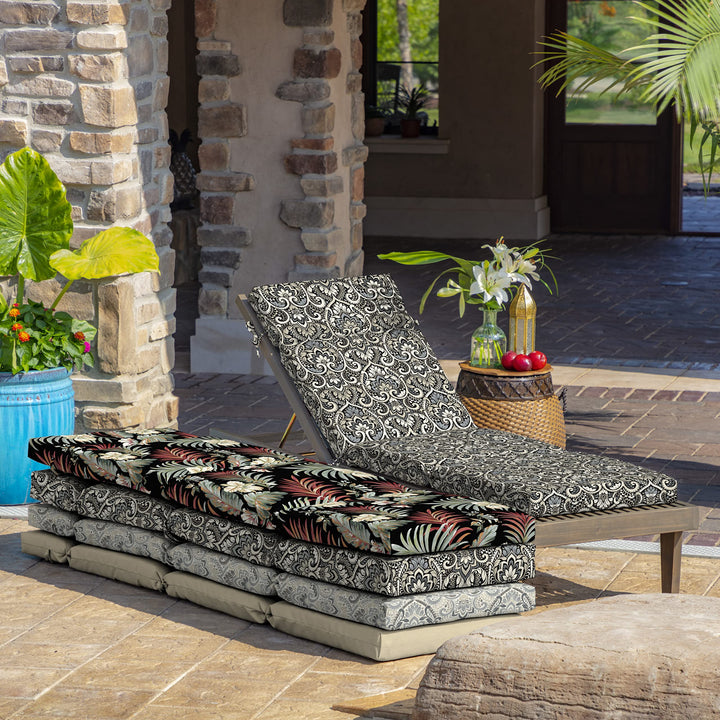 Arden Selections Aurora Damask Outdoor Chaise Lounge Cushion