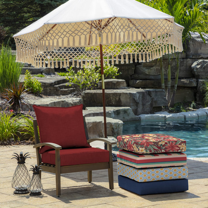 Arden Selections Outdoor Deep Seat Cushion Set 24 x 24 Rain-Proof Fade Resistant - Diamond Home USA