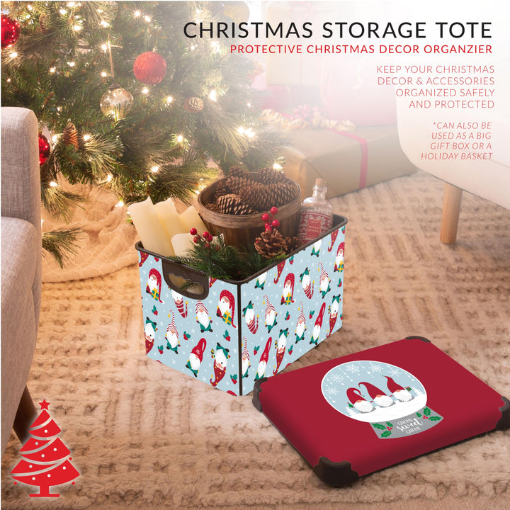 Simplify "Gnome Sweet Gnome Design Storage Bin|Christmas Tote|Holiday Décor - Diamond Home USA