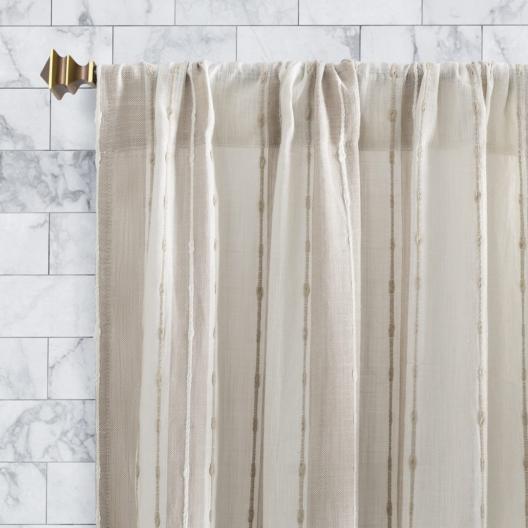 Archaeo Slub Texture Stripe Cotton Curtain Pair