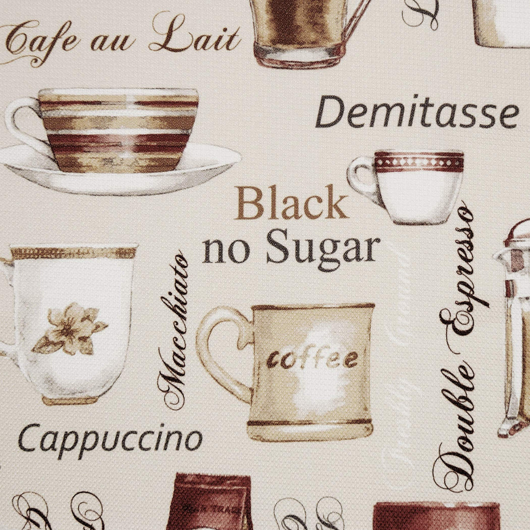 No. 918 Bristol Coffee Shop Semi-Sheer Rod Pocket Kitchen Curtain Valance and - Diamond Home USA