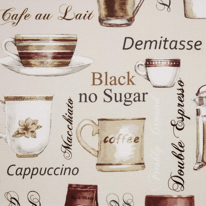 No. 918 Bristol Coffee Shop Semi-Sheer Rod Pocket Kitchen Curtain Valance and - Diamond Home USA