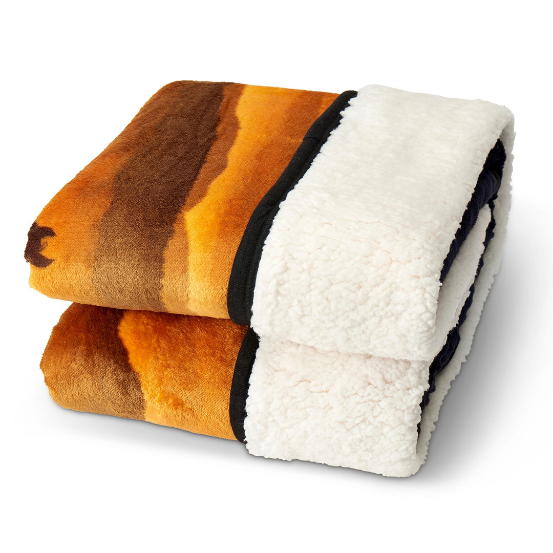 Northwest Yellowstone Oversized Silk Touch Sherpa Throw Blanket 60" x 80" Wild - Diamond Home USA