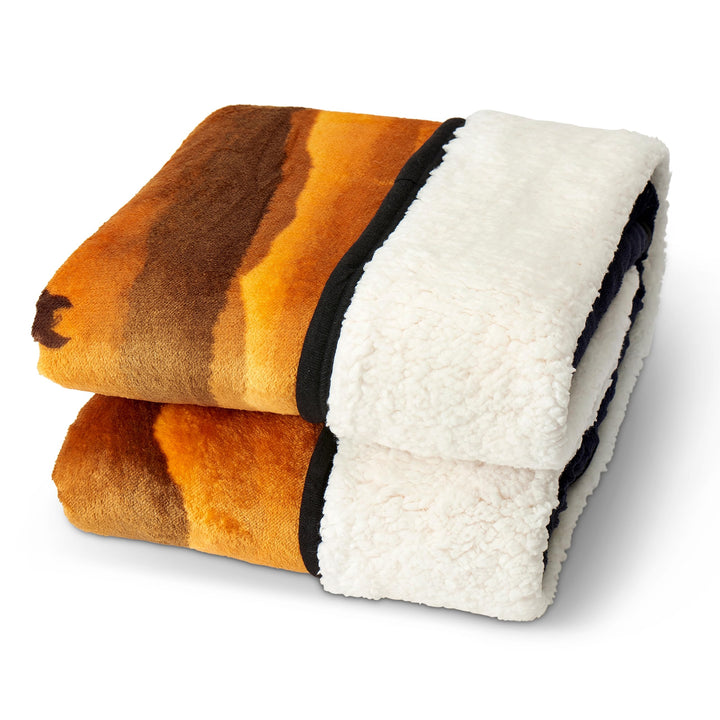 Northwest Yellowstone Oversized Silk Touch Sherpa Throw Blanket 60" x 80" Wild - Diamond Home USA