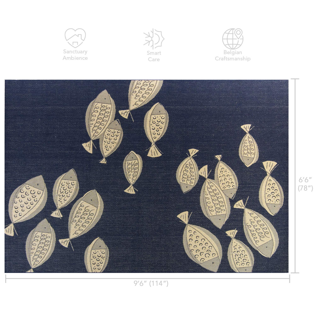 Gertmenian Indoor Outdoor Area Rug Classic Flatweave Washable Stain & UV 6'6" x 9'6" - Diamond Home USA