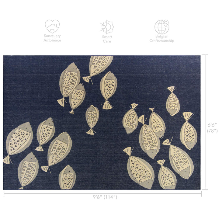 Gertmenian Indoor Outdoor Area Rug Classic Flatweave Washable Stain & UV 6'6" x 9'6" - Diamond Home USA