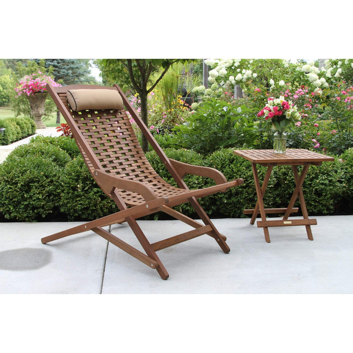 Eucalyptus Swing Lounger with Pillow Brown Stained - Diamond Home USA