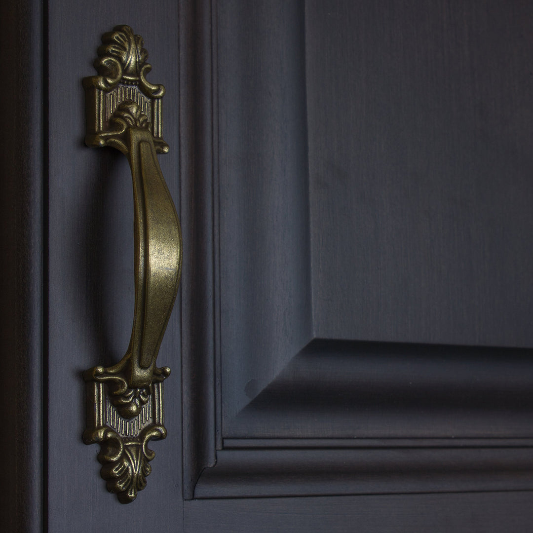 GlideRite Hardware 4116-AB-10 3.5 inch Cc Antique Brass Deco Cabinet Pull 10 - Diamond Home USA