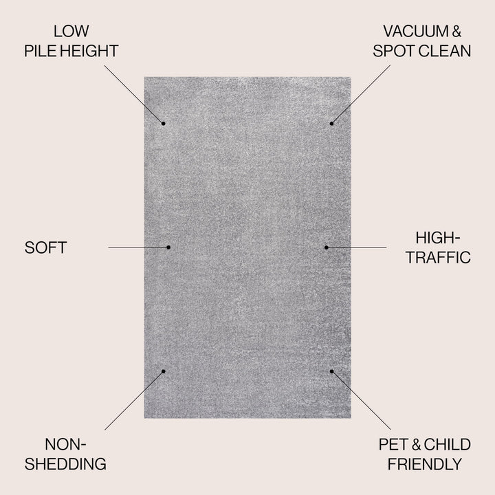 JONATHAN Y Tumbling Solid Low-Pile Area Rug