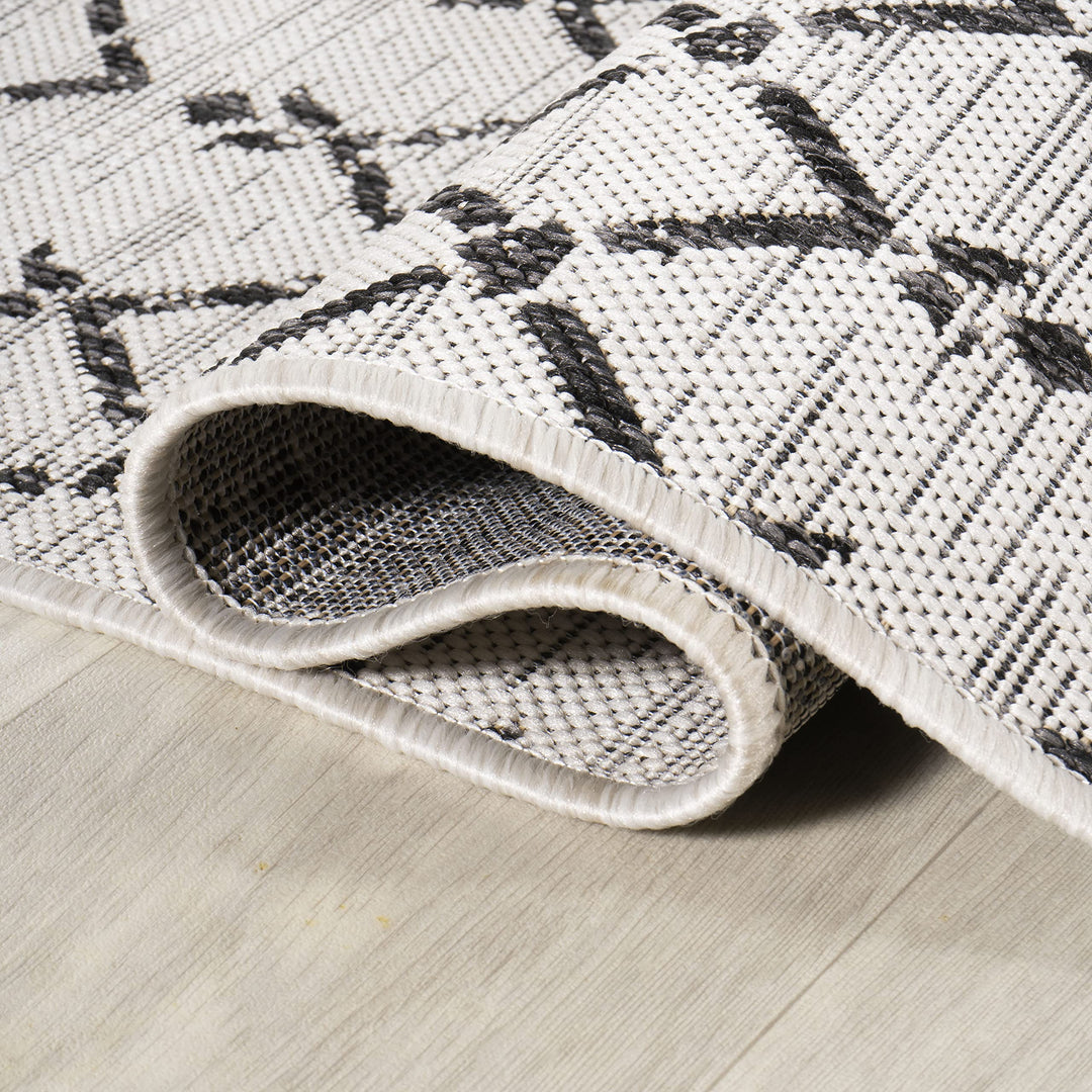 JONATHAN Y Trebol Moroccan Geometric Textured Weave Indoor/Outdoor Area Rug