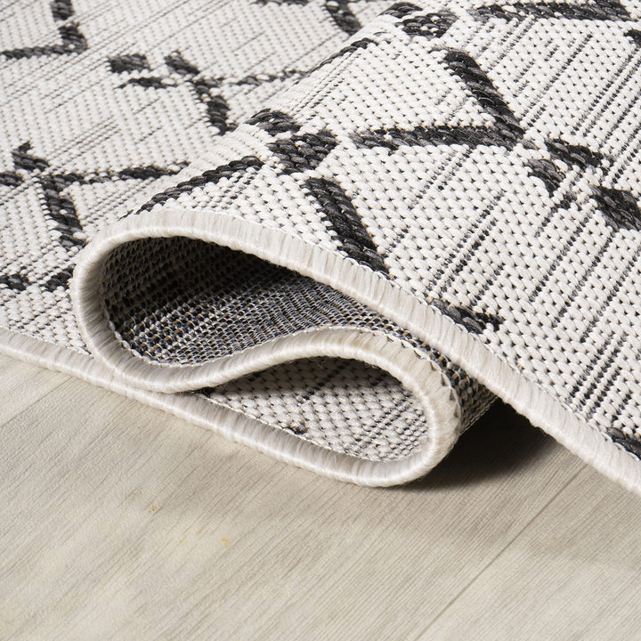 JONATHAN Y Trebol Moroccan Geometric Textured Weave Indoor/Outdoor Area Rug