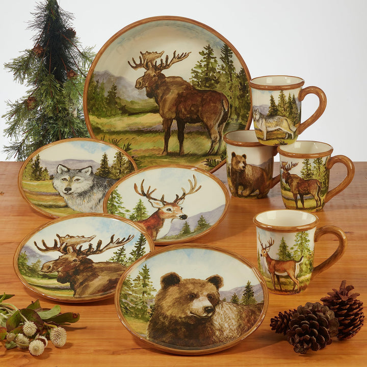 Certified International Mountain Summit 3-D Moose Cookie Jar Multicolor - Diamond Home USA