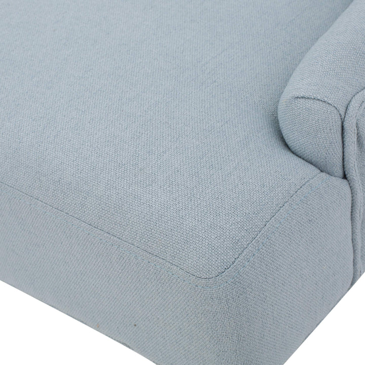 Irene Contemporary Tufted Fabric Dining Chairs (Set of 4) Light Sky and Espresso - Diamond Home USA