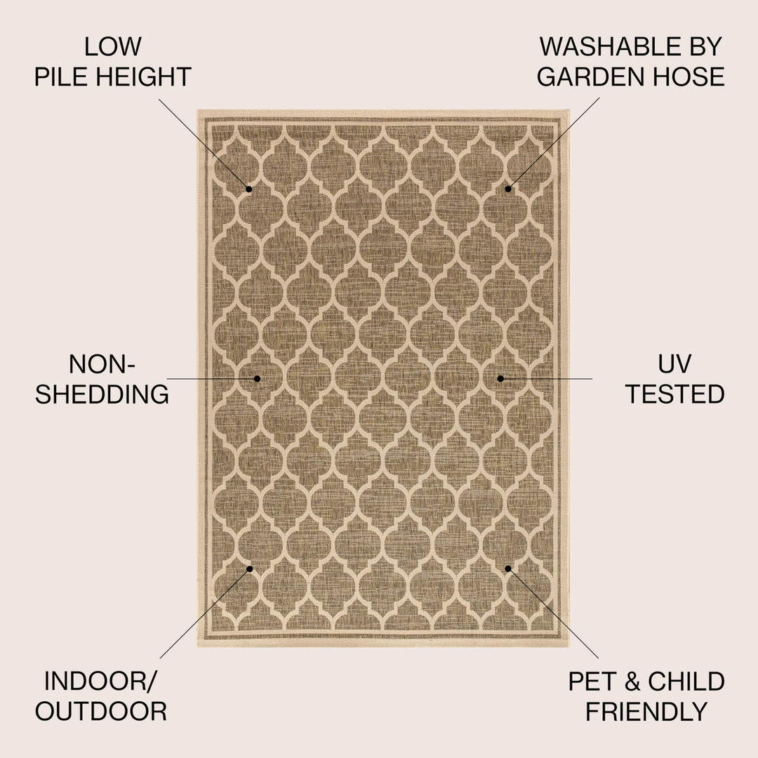 JONATHAN Y Zinnia Moroccan Trellis Textured Weave Indoor/Outdoor Area Rug