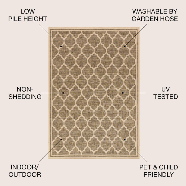 JONATHAN Y Zinnia Moroccan Trellis Textured Weave Indoor/Outdoor Area Rug