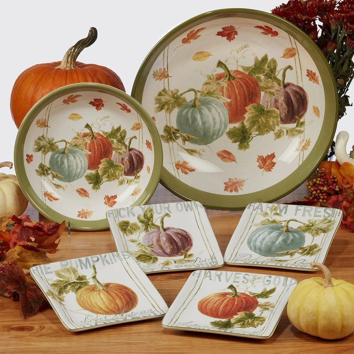 Certified International Autumn Harvest Oval Platter 16" x 12" Multicolor Large - Diamond Home USA