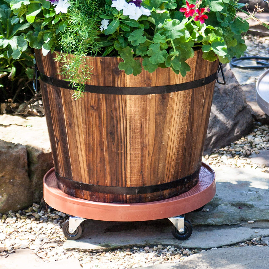 DeVault Enterprises Terra Cotta Plastic 16-inch Plant Dolly - Diamond Home USA