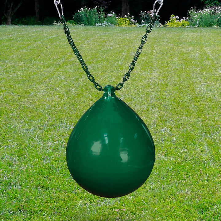 Green Plastic Buoy Ball with Chain and Spring Clips - Diamond Home USA