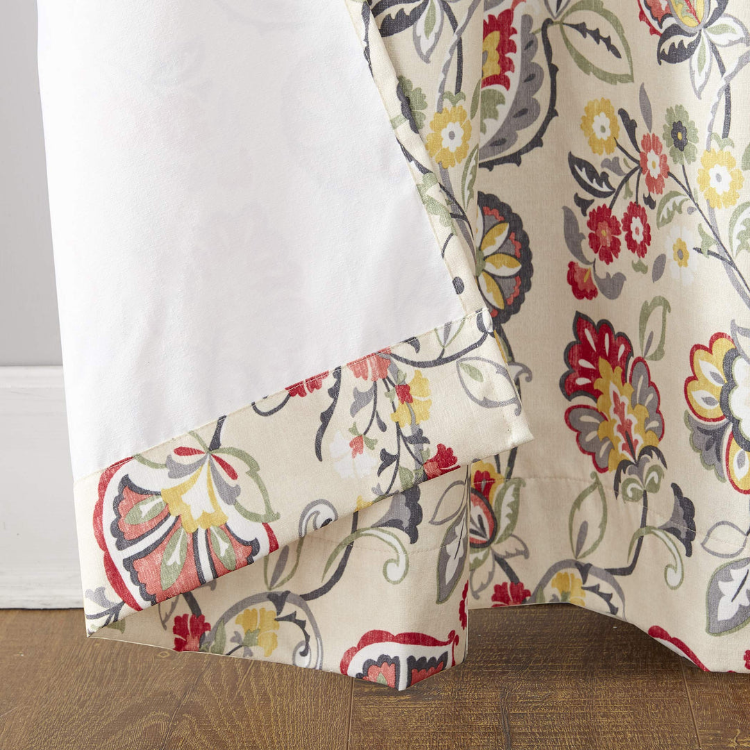 Sun Zero Jorah Botanical Print Thermal Insulated Energy Efficient Grommet 40 x 95 - Linen - Diamond Home USA