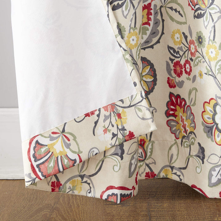 Sun Zero Jorah Botanical Print Thermal Insulated Energy Efficient Grommet 40 x 95 - Linen - Diamond Home USA