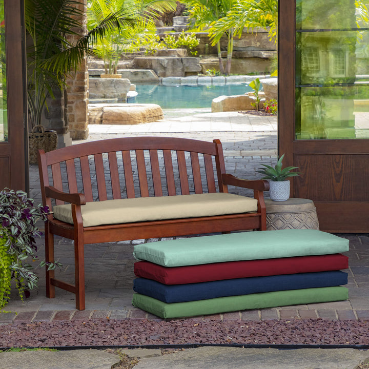 Arden Selections Outdoor Bench Cushion 46 x 17 Rain-Proof Fade Resistant 17 x 46 - Diamond Home USA