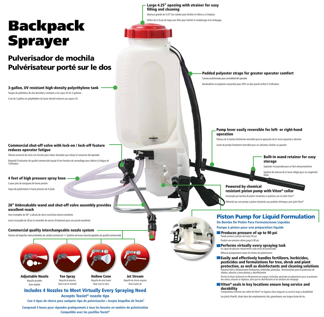 Solo 3-Gal. Backpack 473P Sprayer White - Diamond Home USA