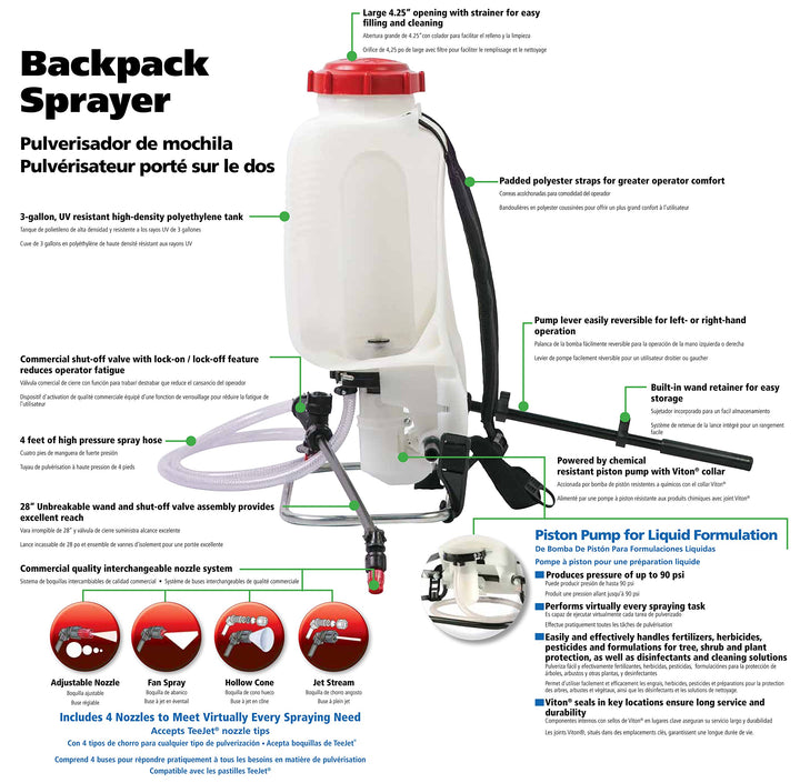 Solo 3-Gal. Backpack 473P Sprayer White - Diamond Home USA
